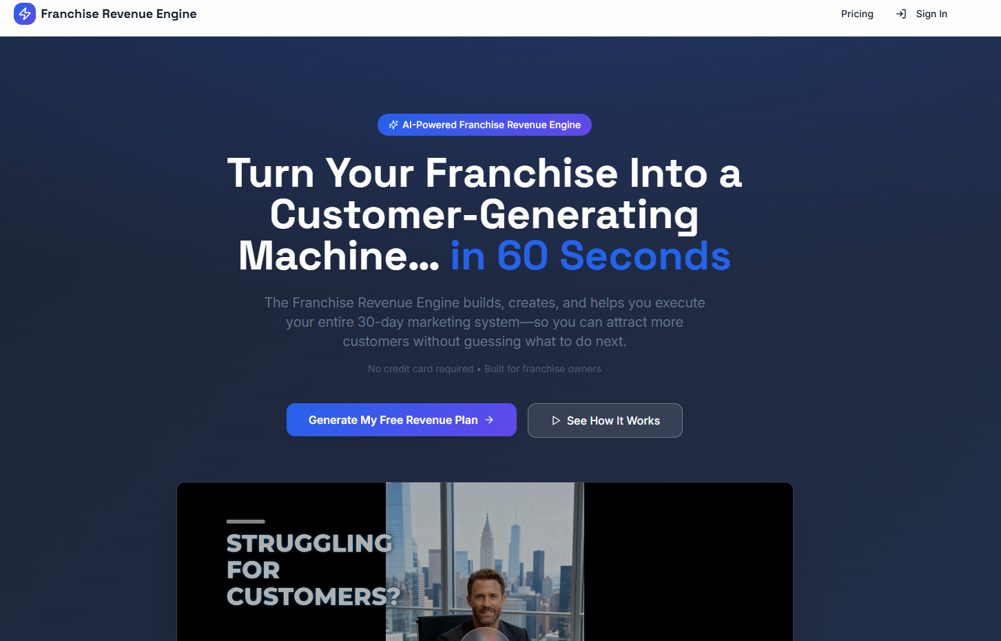 Franchise Revenue Engine — portfolio project preview