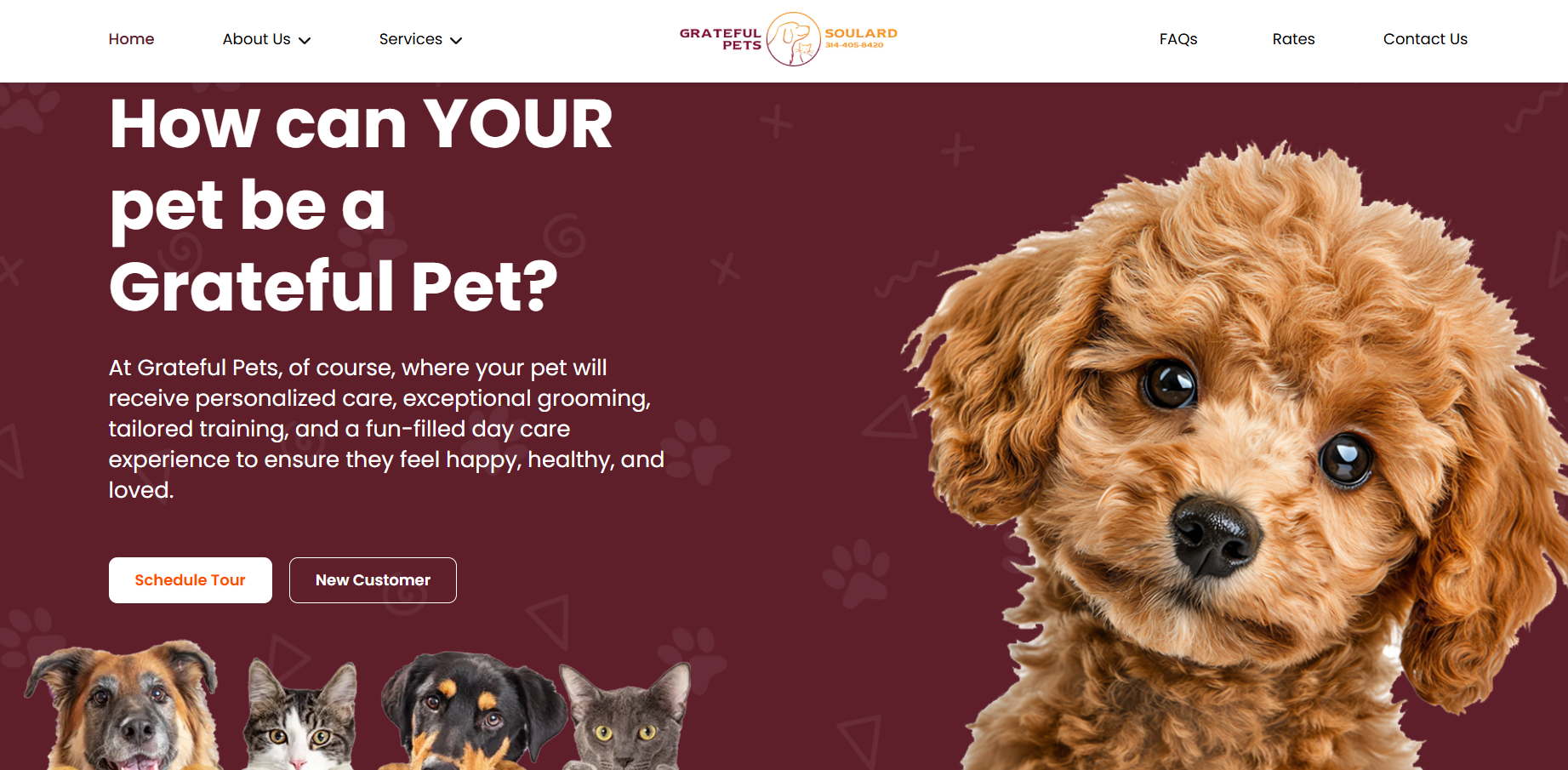 Grateful Pets of St. Louis — portfolio project preview