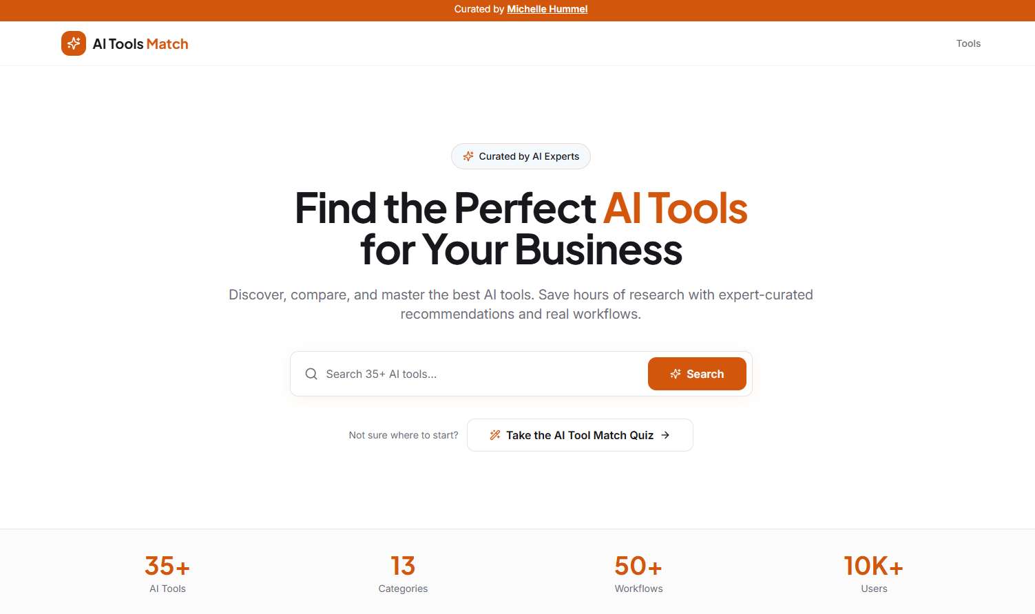 AI Tools Match — AI Applications case study: Cutting through AI tool overload with a guided discovery and matching platform