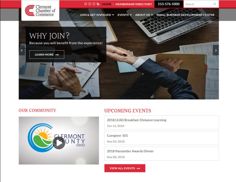 Clermont Chamber of Commerce — portfolio project preview