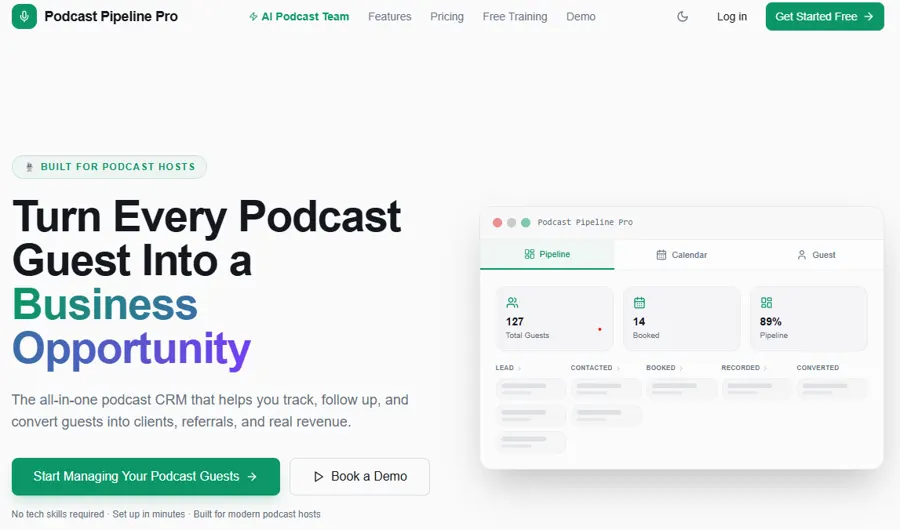 Podcast Lead CRM project preview